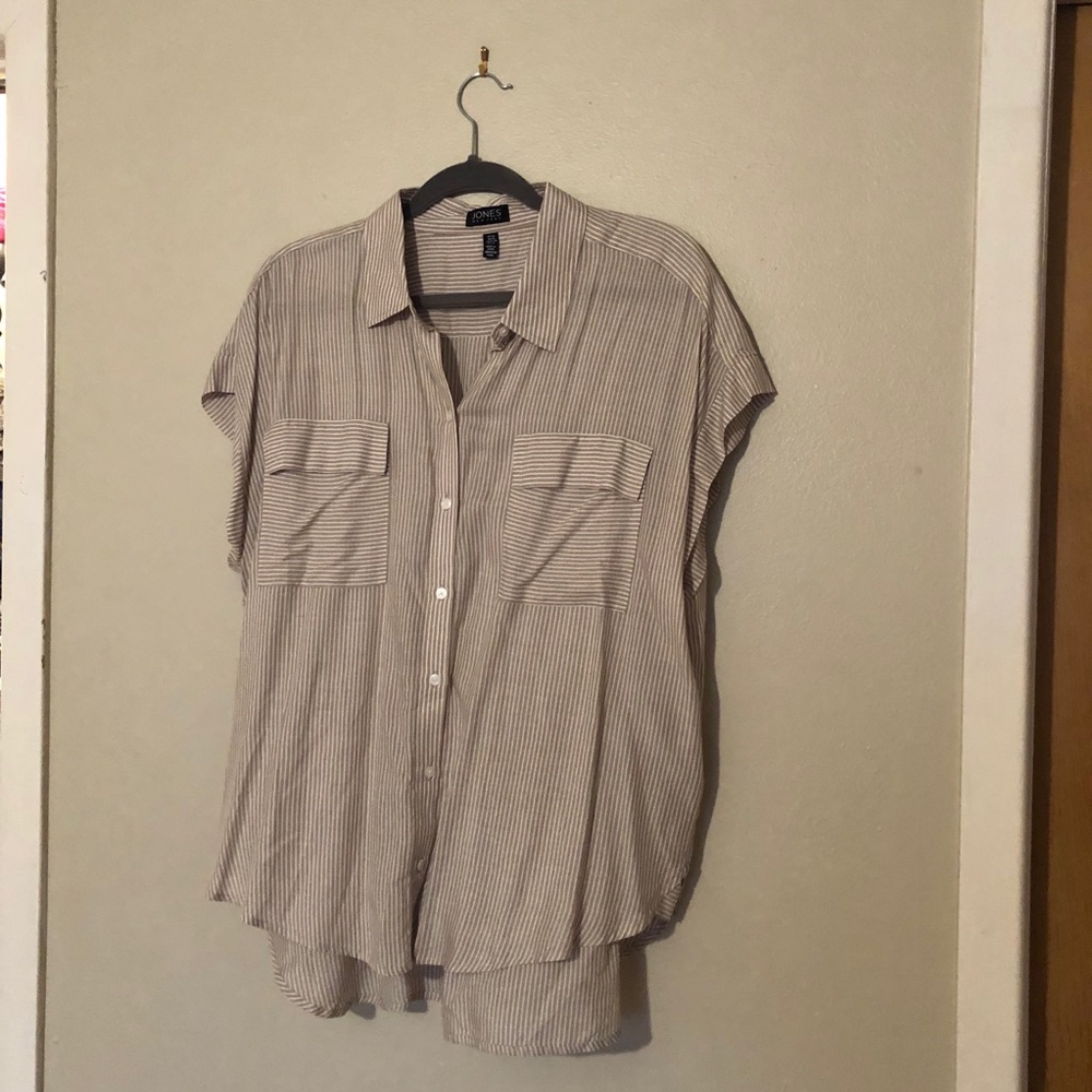 Stripped Button Down Top
